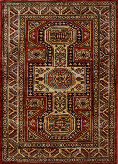 Pakistan Super Kazak Hand Knotted Wool 3x4