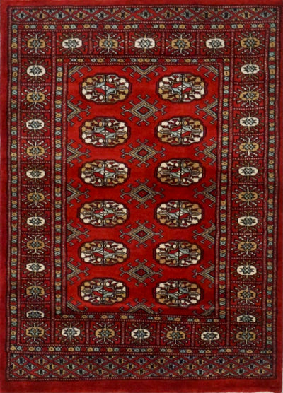 Pakistan Bokara Hand Knotted Wool 3x4