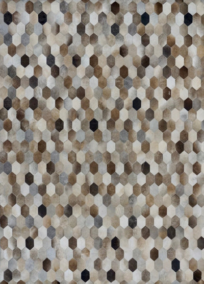 India Patchwork Cowhide Handmade 8x10