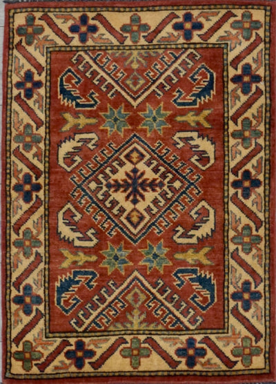 Pakistan Kazak Hand Knotted Wool 2x3