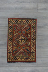 Pakistan Kazak Hand Knotted Wool 2x3