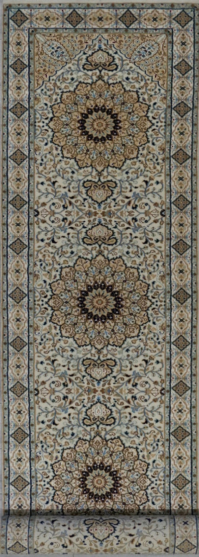India Tabriz Hand Knotted Wool & silk 3x18