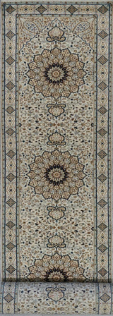 India Tabriz Hand Knotted Wool & Silk 3x18