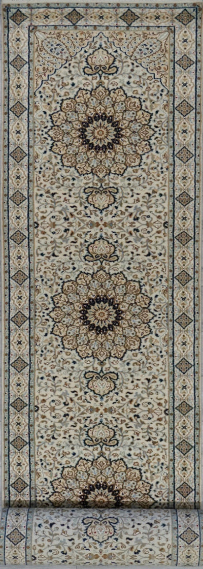 India Tabriz Hand Knotted Wool & Silk 3x18