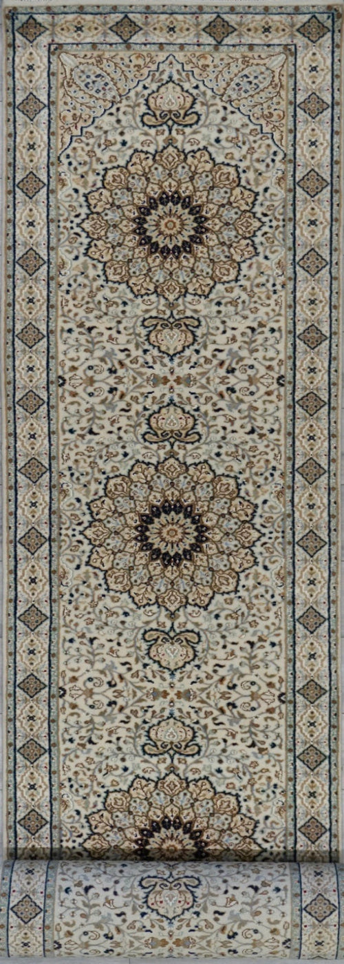 India Tabriz Hand Knotted Wool & Silk 3x18