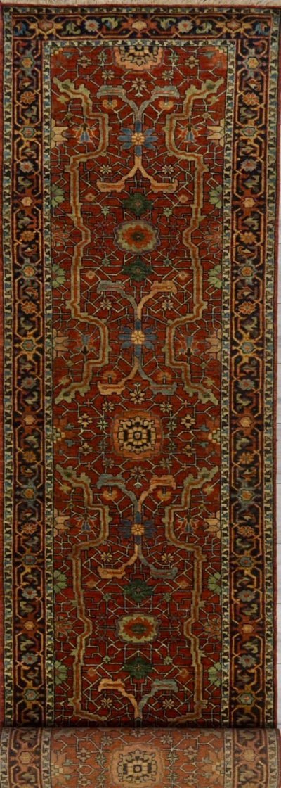 India Kanna Heriz Hand Knotted Wool 3x14