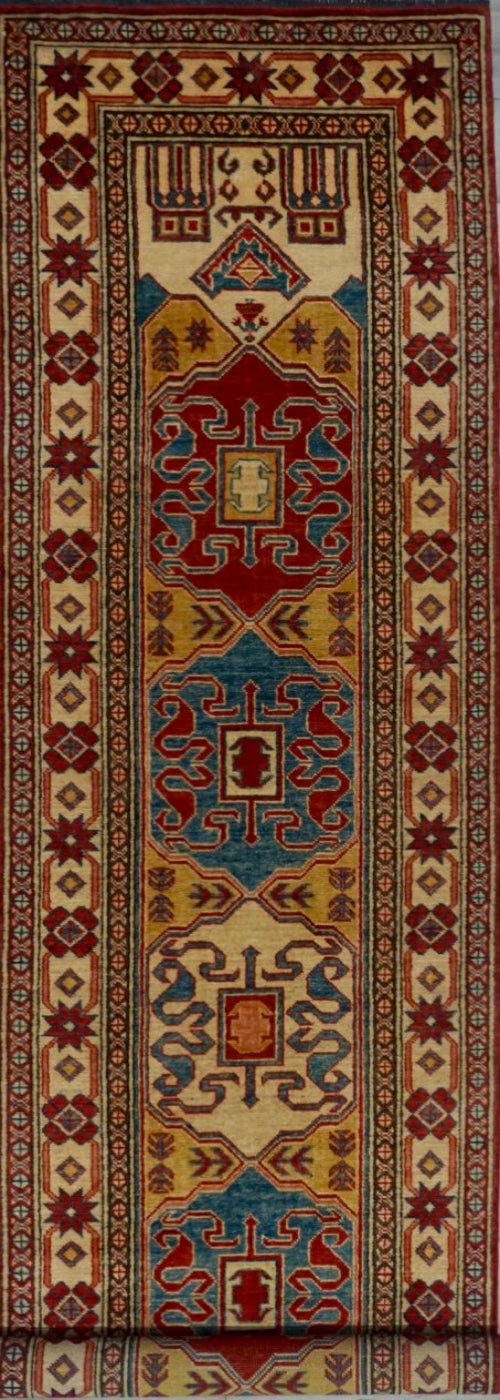 Pakistan Kazak Hand Knotted Wool 3x13