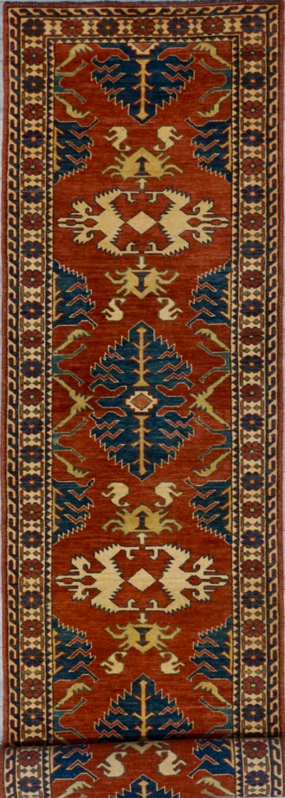 Pakistan Kazak Hand Knotted Wool 3x13