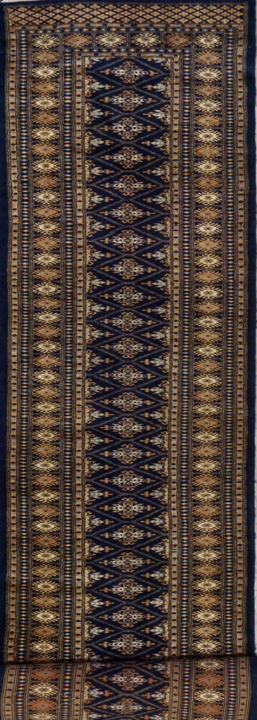 Pakistan Bokhara Hand Knotted Wool 3x14