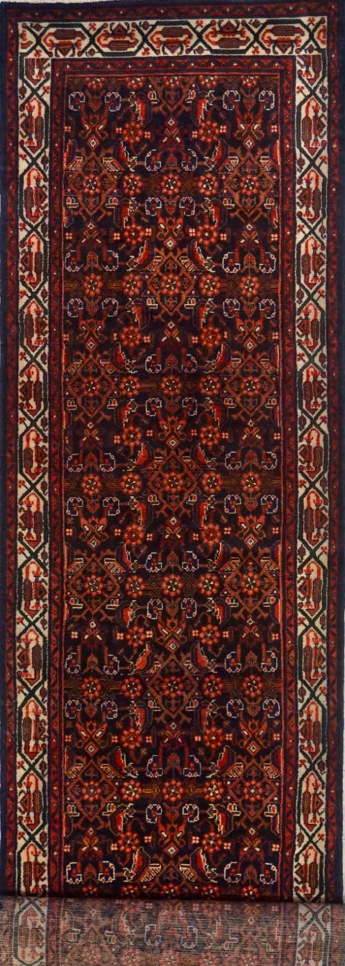 Persian Hamedan Meshkabad Hand Knotted Wool 3x14