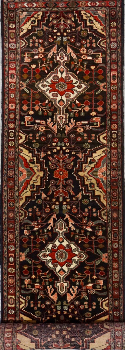 Persian Hamadan Hand Knotted Wool 3x22
