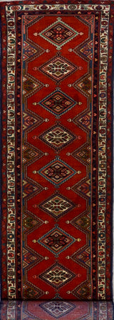Persian Hamedan Hand Knotted Wool 3x17