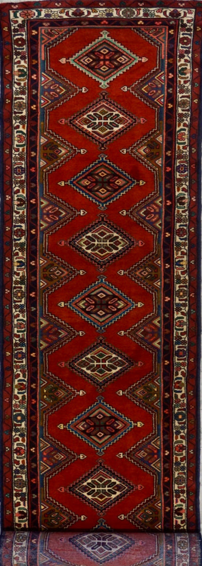 Persian Hamedan Hand Knotted Wool 3x17
