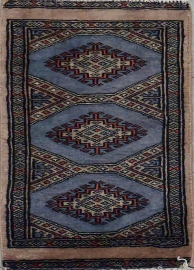 Pakistan Bokara Hand Knotted Wool 1.0x2.0