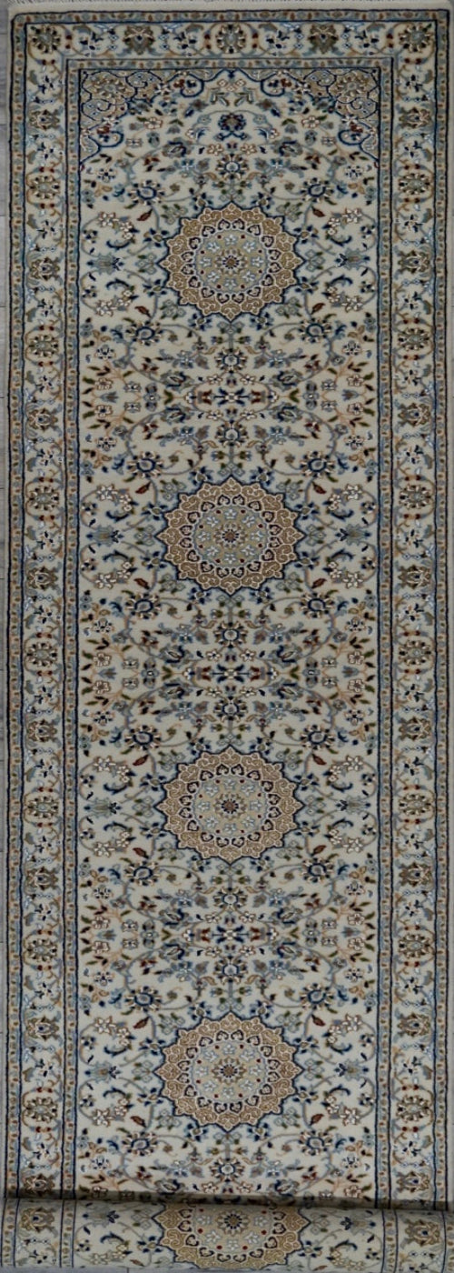 India Nain Hand Knotted Wool & Silk 3x12