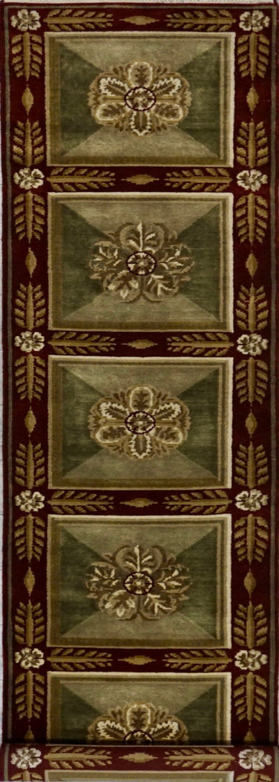India Tibetan Hand Knotted Wool 3x12
