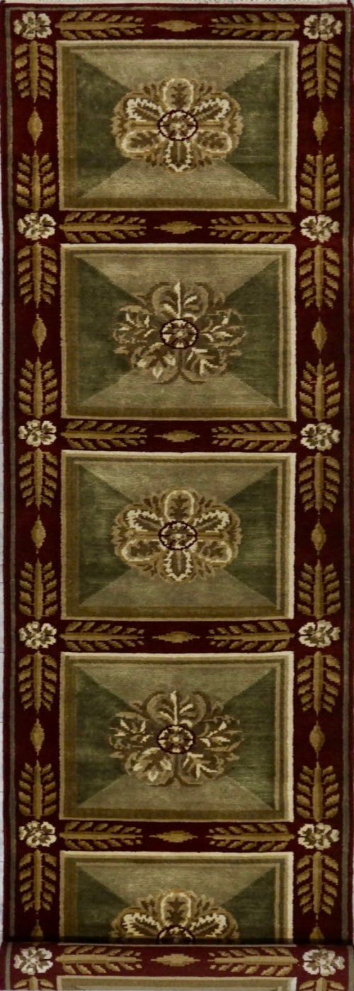 India Tibetan Hand Knotted Wool 3x12