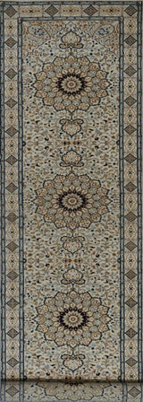 India Tabriz Hand Knotted Wool & Silk 3x12