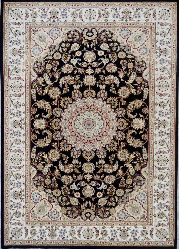 India Nain Hand Knotted Wool & Silk 6x9