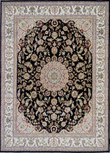 India Nain Hand Knotted Wool & Silk 8x10