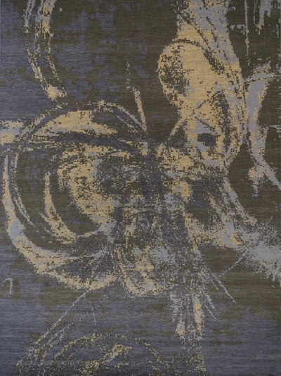 India HDFR Modern Hand Knotted Wool 9x12