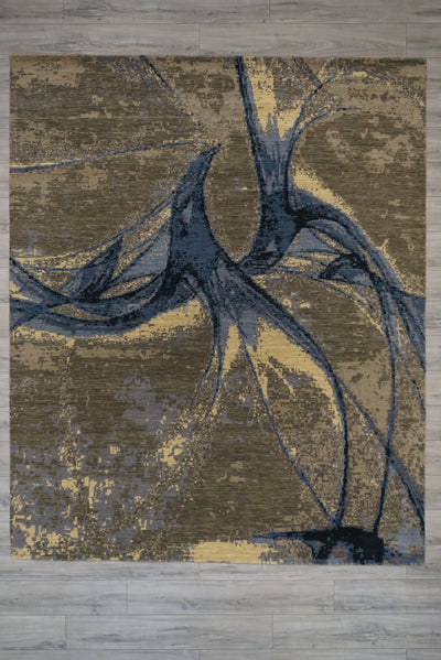 India New HDFR Modern Hand Knotted Wool 8x10