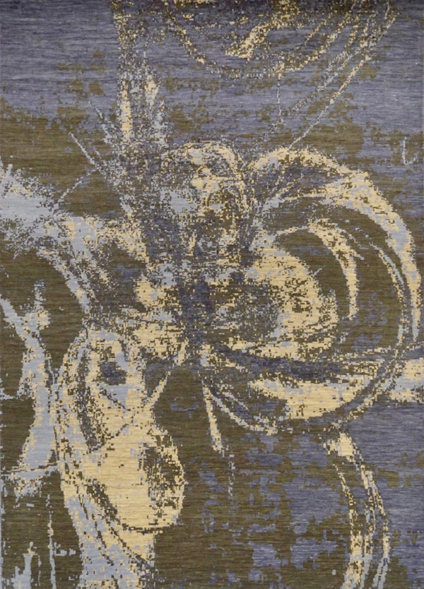 India New HDFR Modern Hand Knotted Wool 6x9