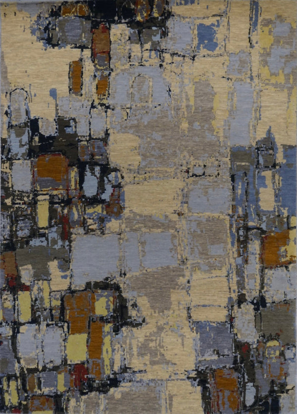 India New HDFR Modern Hand Knotted Wool 6x9