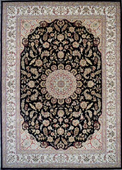 India Nain Hand Knotted Wool & Silk 10x14