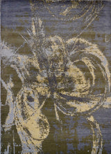 India New Modern HDFR Hand Knotted Wool 10x14