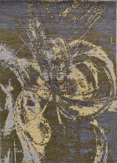 India New HDFR Modern Collection Hand Knotted Wool 5x7