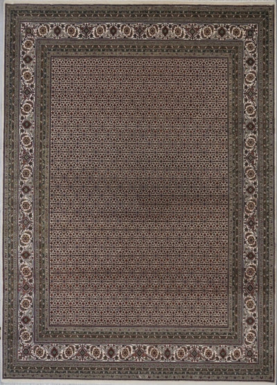 India Tabriz Mahi Hand Knotted Wool & Silk 8x10