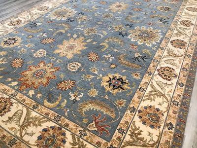 India Ziegler Hand Knotted Wool 10x14