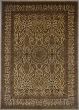 India Tabriz Hand Knotted Wool 9x12