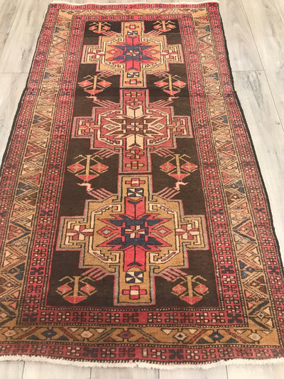 Persian old Hamadan Hand Knotted Wool 4x6