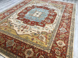 India Fine Heriz Hand Knotted Wool 9x12