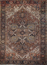 Persian Antique Heriz Hand Knotted Wool 8x12