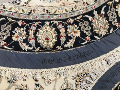 India Nain hand Knotted Wool & Silk 6x6