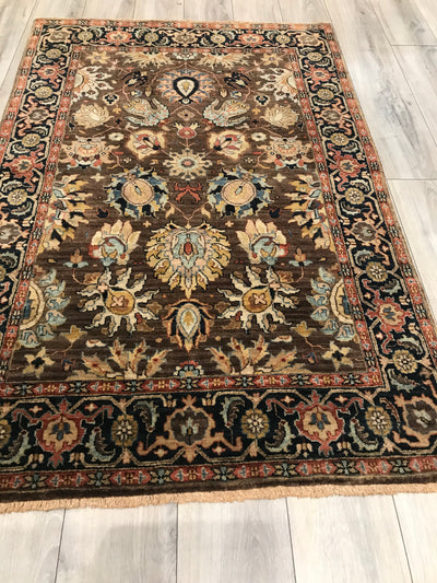 India Mahal Hand Knotted Wool 4x6