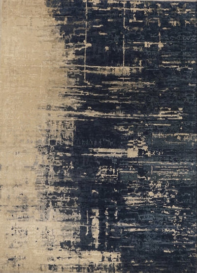 India Contemporary HDFR Hand Knotted Wool & Silk 8x10