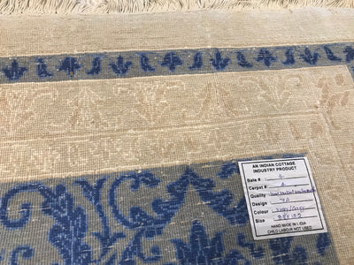 India Transitional Hand Knotted Wool & Silk 9x12