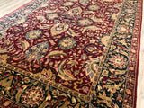 India Jaipur Hand Knotted Wool 10x13
