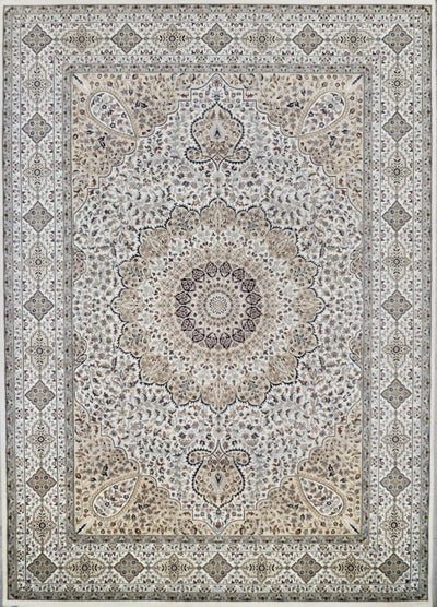 India Tabriz Hand Knotted Wool & Silk 10x14