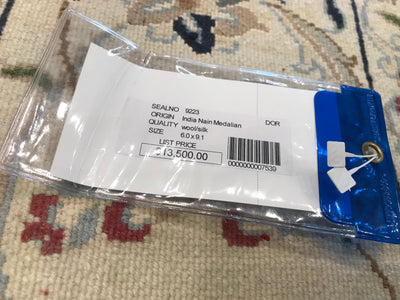 India Nain Hand Knotted Wool & Silk 6x 9