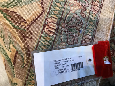 Pakistan Fine Tabriz Hand Knotted 10x14