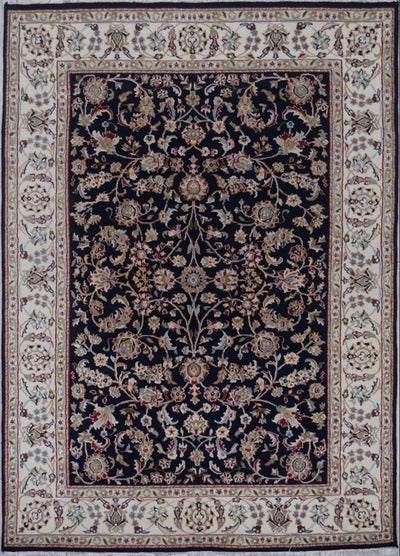 India Nain Hand Knotted Wool & silk 5x7