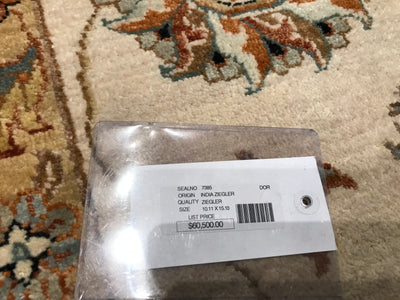 India Ziegler Hand Knotted Wool 11x16