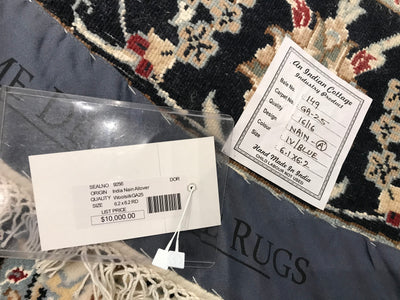 India Nain hand Knotted Wool & Silk 6x6