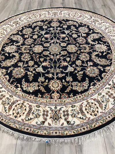 India Nain Hand Knotted Wool & Silk 6x6