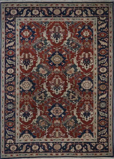 Turkish Heriz Hand Knotted Wool 9X12